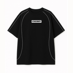 OVERSIZE URBAN NEGRO LÍNEA BLANCA